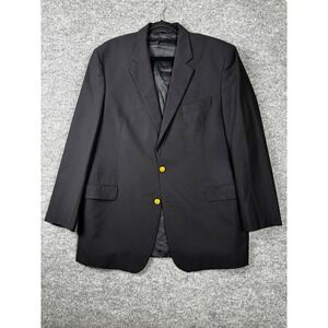 Brooks Brothers Blazer Men 46L Navy Blue Loro Piana Wool Gold Buttons Academia